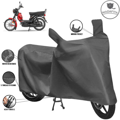 MADAFIYA Waterproof Two Wheeler Cover for TVS(XL 100 Comfort BS6, Grey)