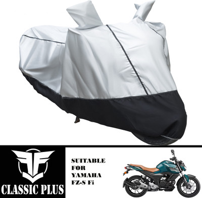 Fit Fly Waterproof Two Wheeler Cover for Yamaha(FZ-S, Silver, Black)