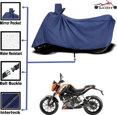 KEDIT Two Wheeler Cover for KTM(125 Duke, Blue)