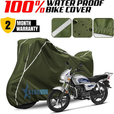 Starvin Waterproof Two Wheeler Cover for Hero(Splendor, Green, White)