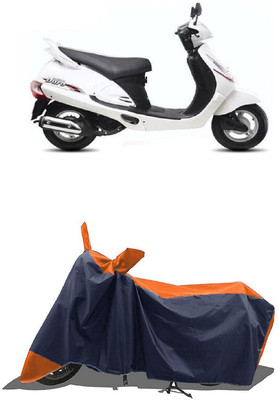 SUGASHRI Waterproof Two Wheeler Cover for Mahindra(Duro 125, Orange, Blue)