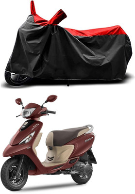 KEDIT Two Wheeler Cover for TVS(Zest 110, Red, Black)