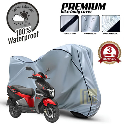 FBC Waterproof Two Wheeler Cover for TVS(NTORQ, Silver)