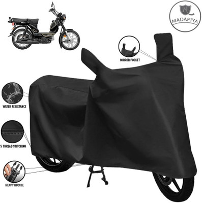 MADAFIYA Waterproof Two Wheeler Cover for TVS(XL 100 Heavy Duty, Black)