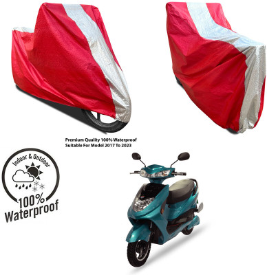 AUTOCAD Waterproof Two Wheeler Cover for TVS(Jupiter Grande, Silver, Red)