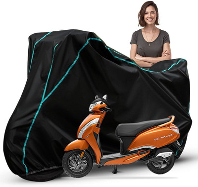Car Styling Waterproof Two Wheeler Cover for TVS(Jupiter 125, Black, Blue, Multicolor)