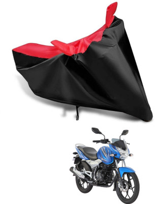 KEDIT Two Wheeler Cover for Bajaj(Discover 125 DTS-i, Red, Black)