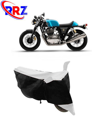 RRZ Waterproof Two Wheeler Cover for Royal Enfield(Continental GT, Black, White)