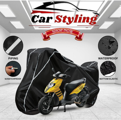 Car Styling Waterproof Two Wheeler Cover for Aprilia(Black, White)