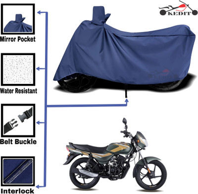 KEDIT Two Wheeler Cover for Bajaj(CT 100, Blue)