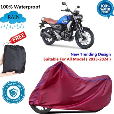 OliverX Waterproof Two Wheeler Cover for Yamaha(FZ-S Fi Version 3.0, Maroon)