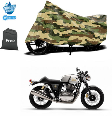 GOSHIV-car and bike accessories Waterproof Two Wheeler Cover for Royal Enfield(Continental GT 650, Yellow)