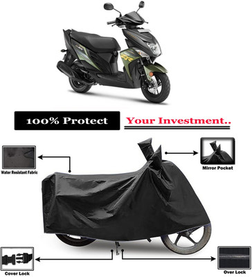 Amexride Two Wheeler Cover for Yamaha(Cygnus Ray ZR BS6, Black)