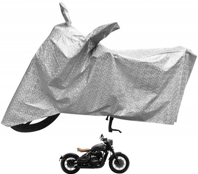 MOCKHE Waterproof Two Wheeler Cover for JAWA(Perak, Silver)