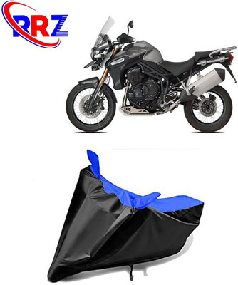 RRZ Waterproof Two Wheeler Cover for Triumph(Tiger 800, Black, Blue)