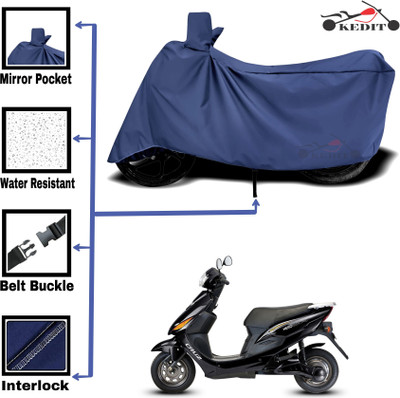 KEDIT Two Wheeler Cover for Hero(Electric Cruz, Blue)