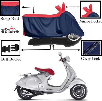 KEDIT Two Wheeler Cover for Vespa(Piaggio Elettrica BS6, Red, Blue)