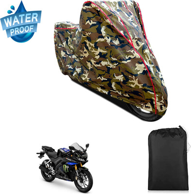 GOSHIV-car and bike accessories Waterproof Two Wheeler Cover for Yamaha(YZF R15 V3 Moto GP Edition, Yellow)