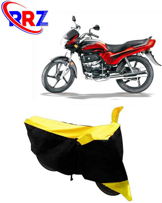 RRZ Waterproof Two Wheeler Cover for Hero(Passion Plus, Black, Yellow)