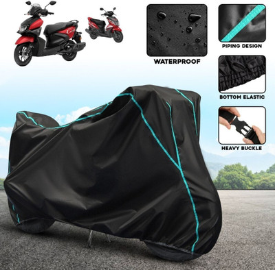 xodi Waterproof Two Wheeler Cover for Yamaha(RayZR 125 BS6, Black, Blue)