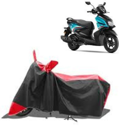 Mdstar Waterproof Two Wheeler Cover for Yamaha(Ray ZR, Black, Red)
