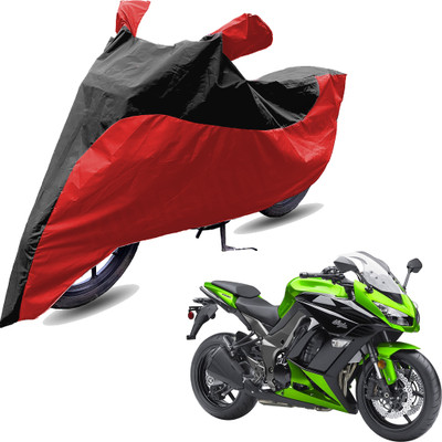 RiderShine Two Wheeler Cover for Kawasaki(Ninja 1000, Red, Black)