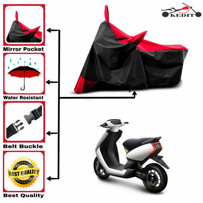 KEDIT Two Wheeler Cover for Ather(450, Red, Black)