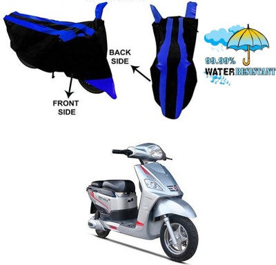 Ascension Two Wheeler Cover for Hero(Electric NYX e5, Black, Blue)