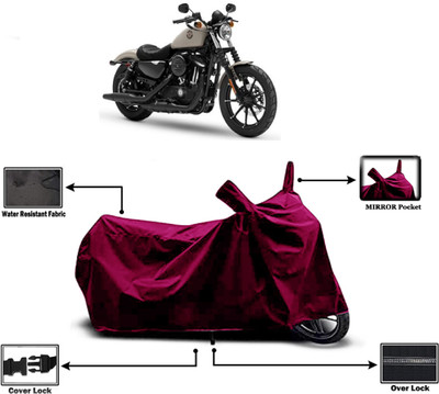 Amexride Two Wheeler Cover for Harley Davidson(Iron 883, Maroon)