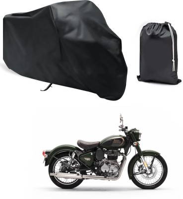 CODOKI Waterproof Two Wheeler Cover for Royal Enfield(Standard 350, Black)