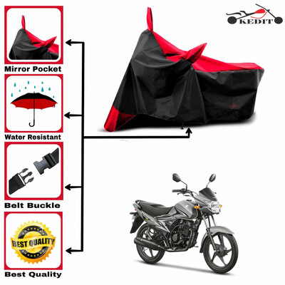 KEDIT Two Wheeler Cover for Suzuki(Hayate EP, Red, Black)