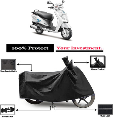 Amexride Two Wheeler Cover for Hero(Duet 125 CC BS6, Black)