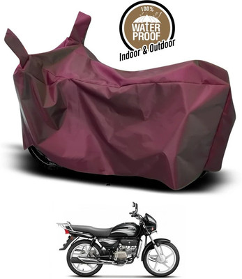 SEBONGO Waterproof Two Wheeler Cover for Hero(Splendor Plus, Maroon)