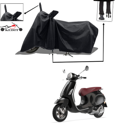 KEDIT Two Wheeler Cover for Vespa(VXL 125 BS6, Black)