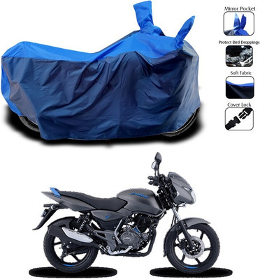 DeepShakshi AUTOMOTIVE Two Wheeler Cover for Bajaj(Pulsar 125, Black, Blue)