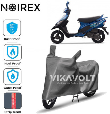 NOIREX Two Wheeler Cover for TVS(Scooty Pep+, Grey)