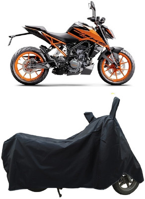 Coxtor Waterproof Two Wheeler Cover for KTM(200 Duke, Black)