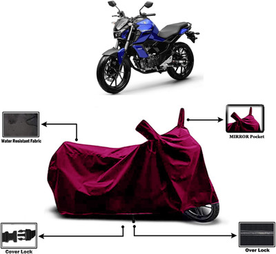 Amexride Two Wheeler Cover for Yamaha(FZ FI BS6, Maroon)