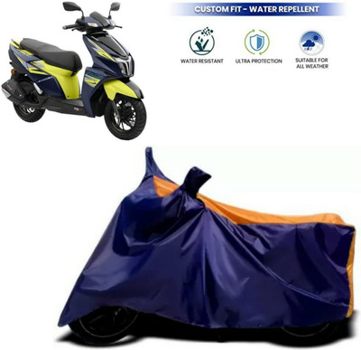 DeepShakshi AUTOMOTIVE Waterproof Two Wheeler Cover for TVS(NTORQ, Blue, Orange)
