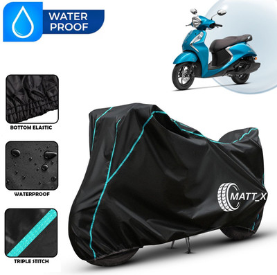 MATT_X Waterproof Two Wheeler Cover for Yamaha(FZ, Black, Blue)