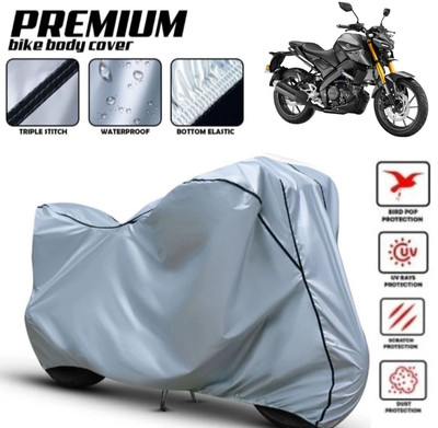 Shiv Kanha Waterproof Two Wheeler Cover for Yamaha(MT 15, Silver, Black)