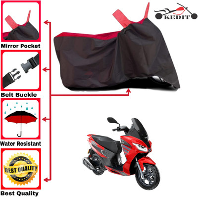KEDIT Two Wheeler Cover for Aprilia(SXR 160, Red, Black)