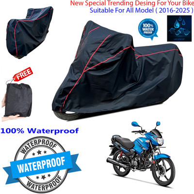 OliverX Waterproof Two Wheeler Cover for Hero(Glamour Programmed FI BS6, Black)