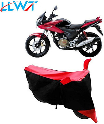 KPIND Waterproof Two Wheeler Cover for Honda(Stunner CBF, Black, Red)