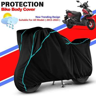 CABRY Waterproof Two Wheeler Cover for Yamaha(RayZR 125, Black, Blue)