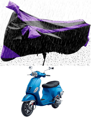 Mdstar Waterproof Two Wheeler Cover for Suzuki(Access, Purple, Black)
