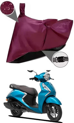 KEDIT Two Wheeler Cover for Yamaha(Fascino 125 BS6, Maroon)