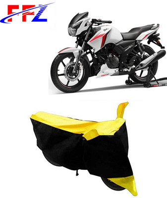 FFZ Waterproof Two Wheeler Cover for TVS(Apache RTR 160, Black, Yellow)