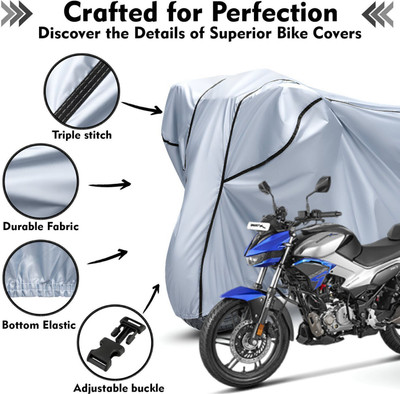 Shiv Kanha Waterproof Two Wheeler Cover for Hero(Xtreme, Silver, Black)