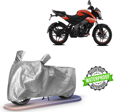 Autoinnovation Waterproof Two Wheeler Cover for Bajaj, Universal For Bike(Pulsar 125, Silver)